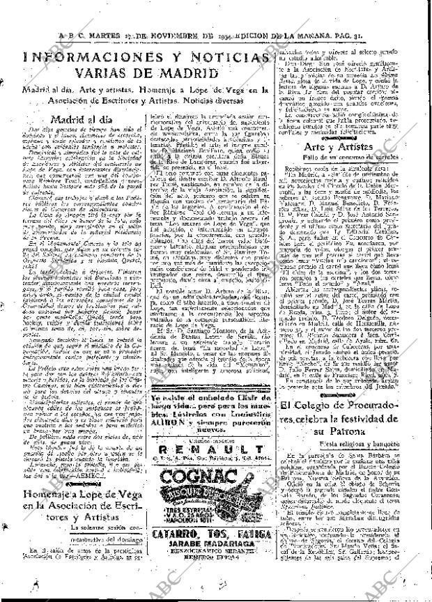 ABC MADRID 27-11-1934 página 39