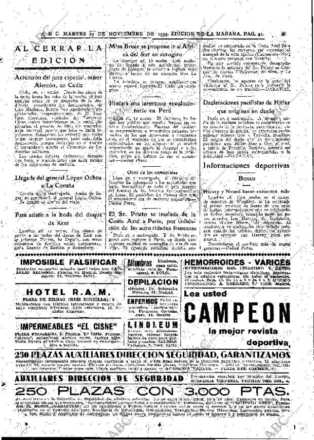 ABC MADRID 27-11-1934 página 49