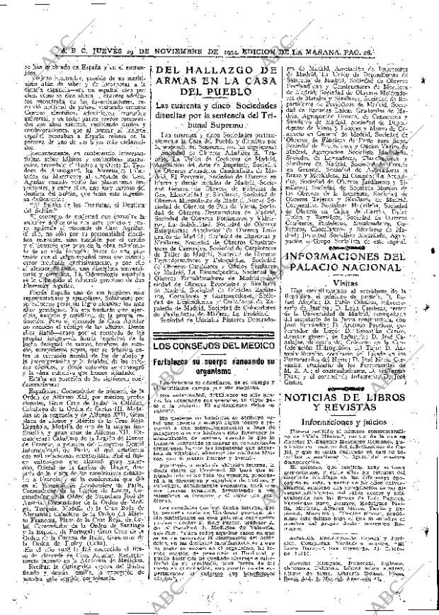 ABC MADRID 29-11-1934 página 28