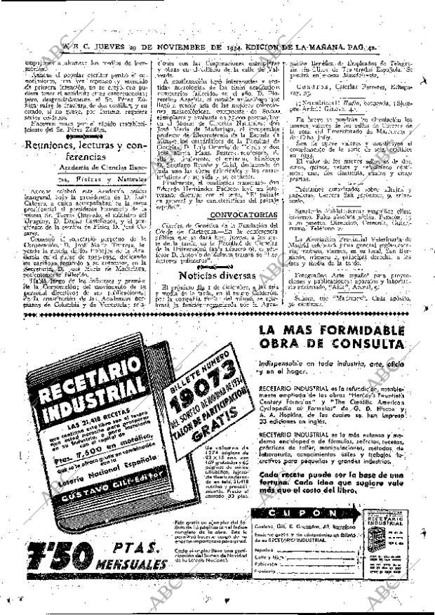 ABC MADRID 29-11-1934 página 42