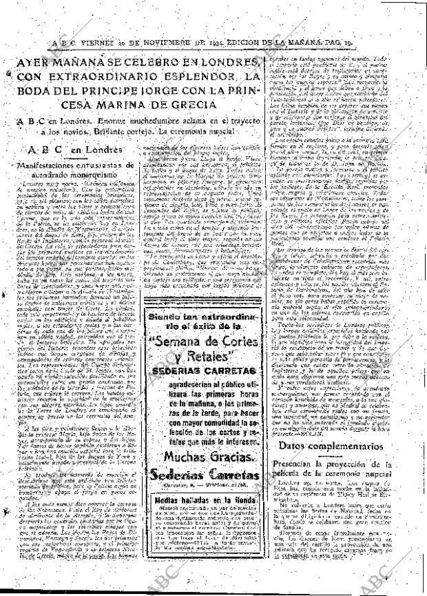 ABC MADRID 30-11-1934 página 19