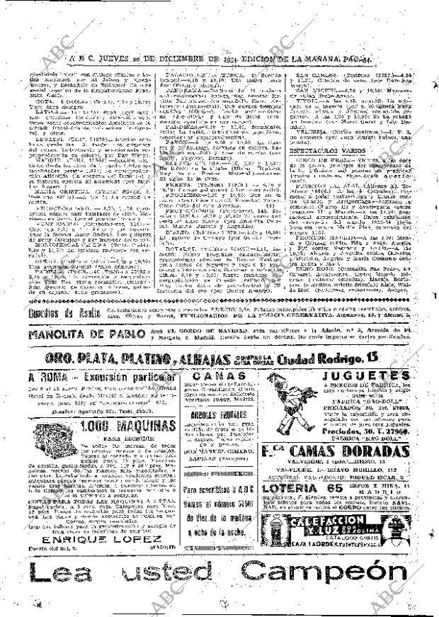 ABC MADRID 20-12-1934 página 54