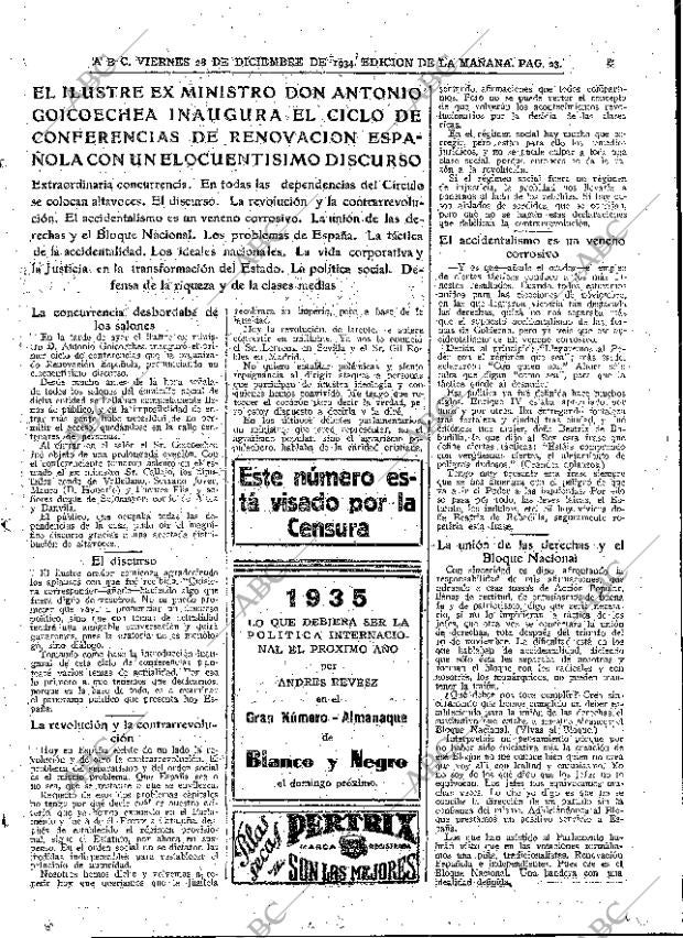 ABC MADRID 28-12-1934 página 23