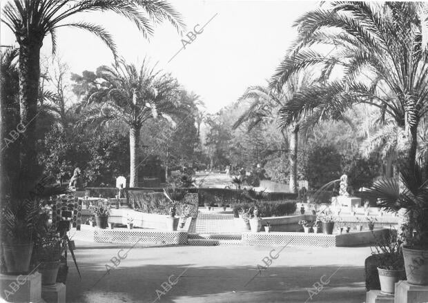 Fotografía de los años 30 del parque de María Luisa