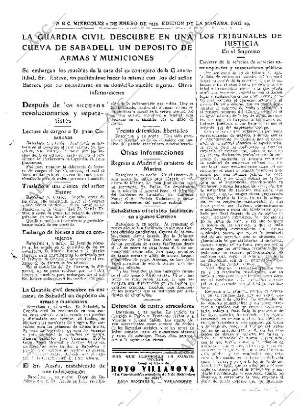 ABC MADRID 02-01-1935 página 25