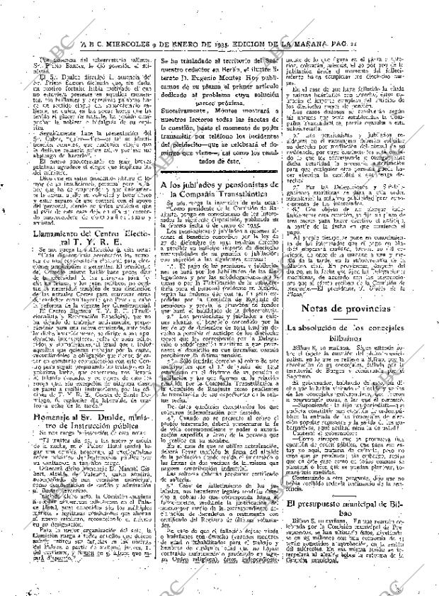 ABC MADRID 09-01-1935 página 21