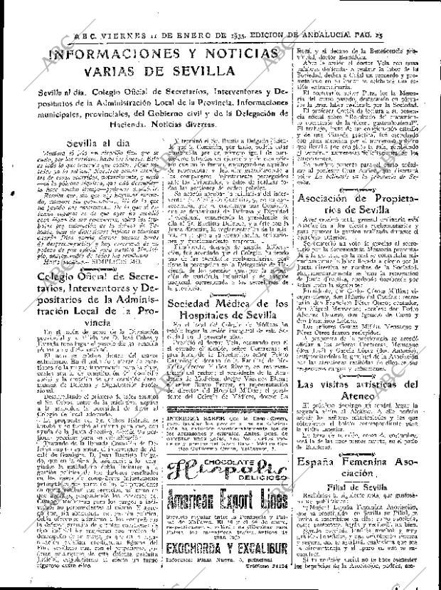 ABC SEVILLA 11-01-1935 página 25