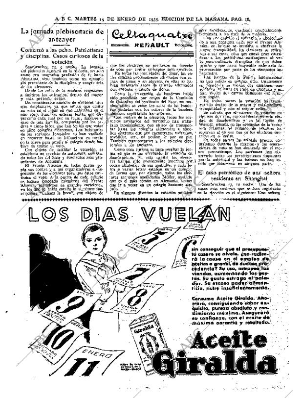 ABC MADRID 15-01-1935 página 18