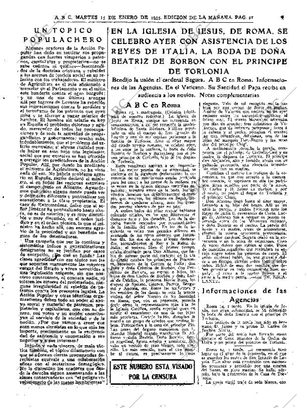 ABC MADRID 15-01-1935 página 21