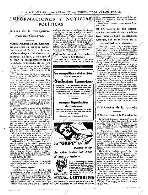 ABC MADRID 15-01-1935 página 23