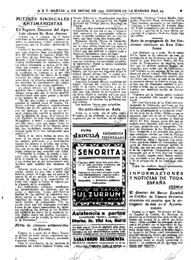 ABC MADRID 15-01-1935 página 27