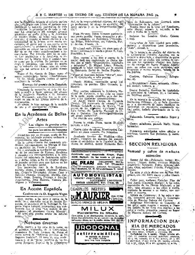 ABC MADRID 15-01-1935 página 34