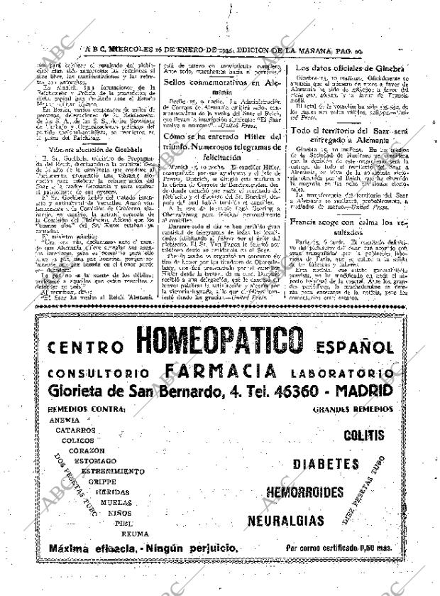 ABC MADRID 16-01-1935 página 20