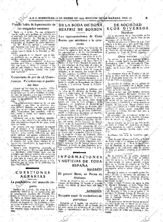 ABC MADRID 16-01-1935 página 21