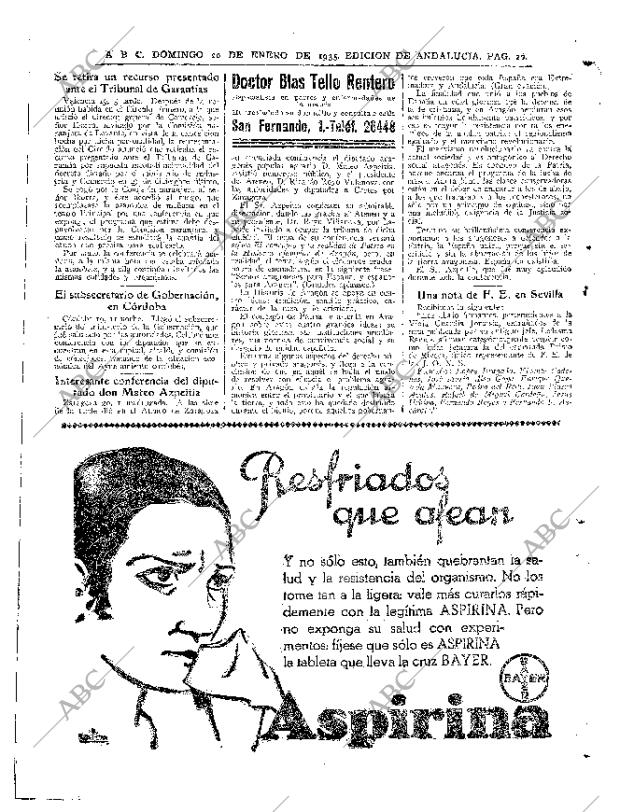 ABC SEVILLA 20-01-1935 página 20