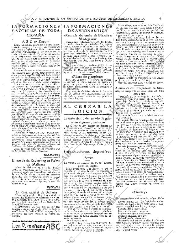 ABC MADRID 24-01-1935 página 49