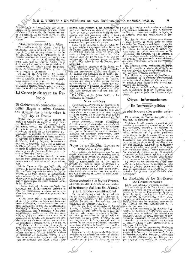 ABC MADRID 08-02-1935 página 20
