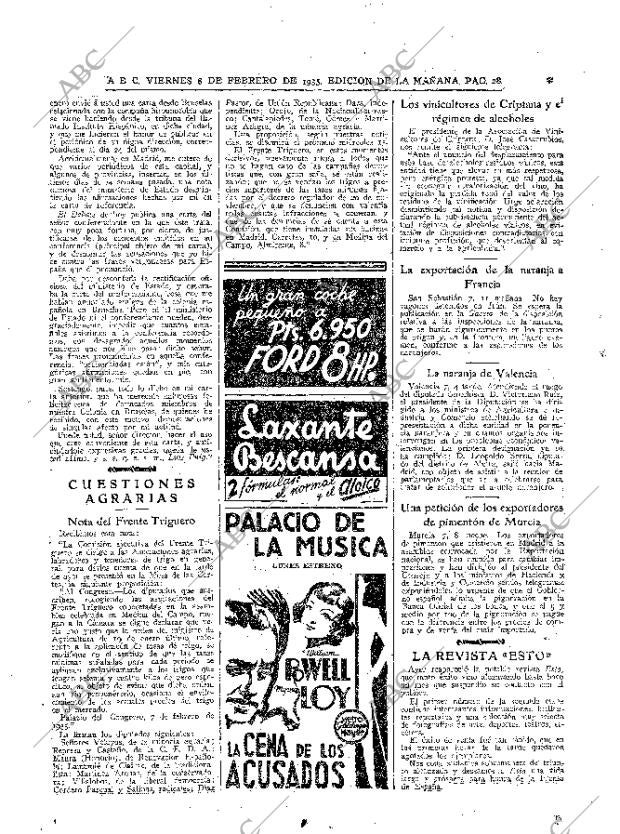 ABC MADRID 08-02-1935 página 28