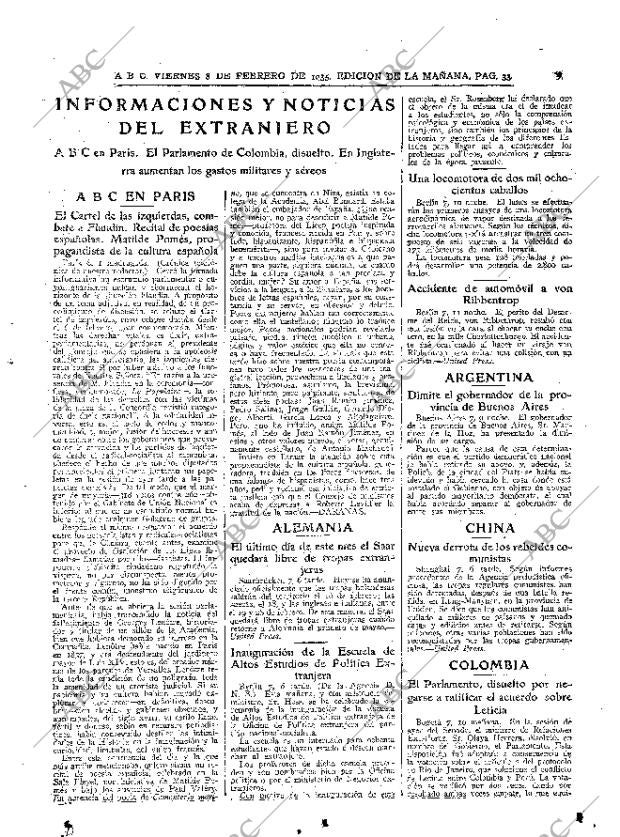 ABC MADRID 08-02-1935 página 33