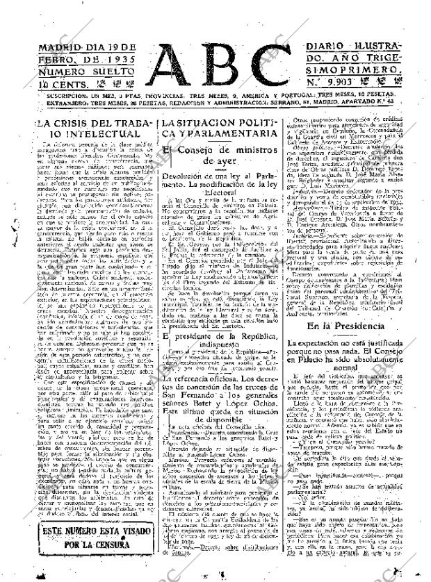 ABC MADRID 19-02-1935 página 15