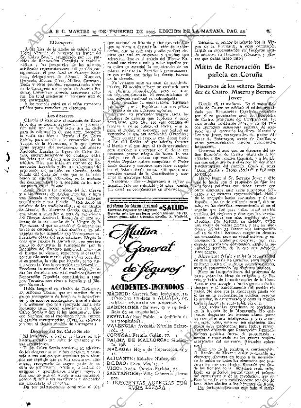 ABC MADRID 19-02-1935 página 23