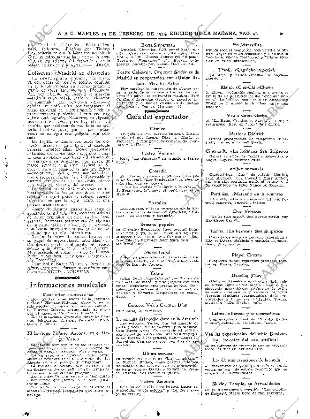 ABC MADRID 19-02-1935 página 41