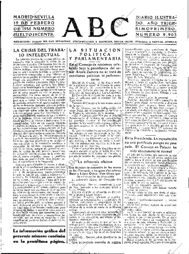 ABC SEVILLA 19-02-1935 página 15