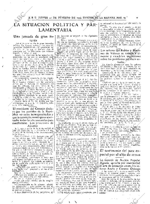 ABC MADRID 21-02-1935 página 19