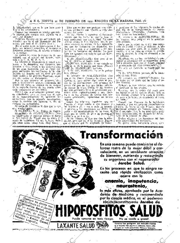 ABC MADRID 21-02-1935 página 26