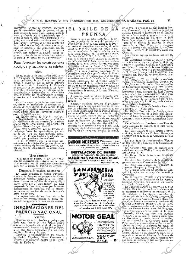 ABC MADRID 21-02-1935 página 29