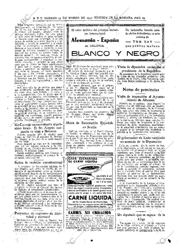 ABC MADRID 23-03-1935 página 19