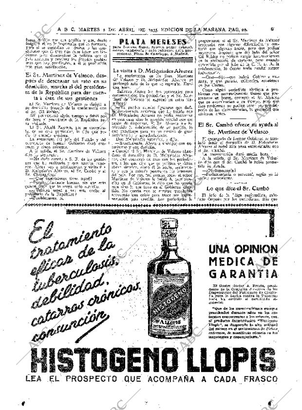 ABC MADRID 02-04-1935 página 20