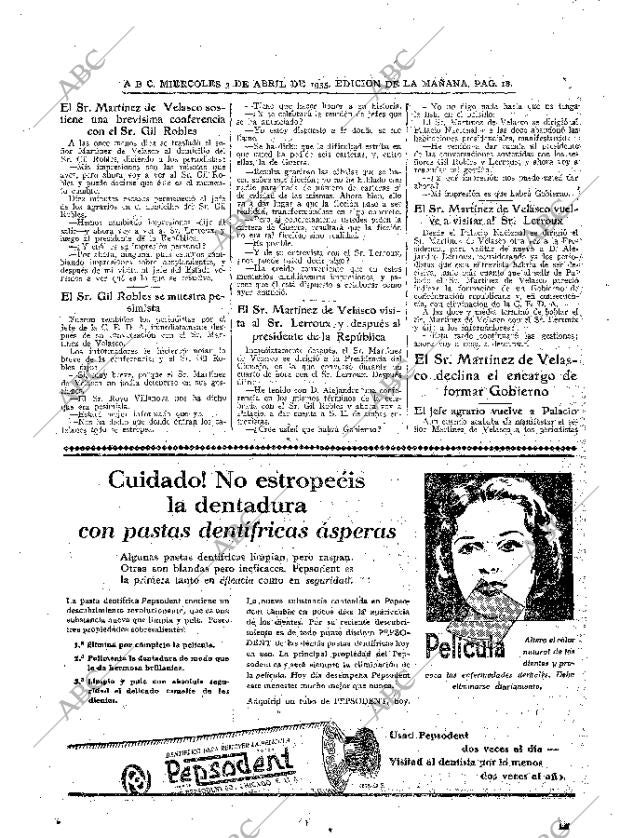 ABC MADRID 03-04-1935 página 18