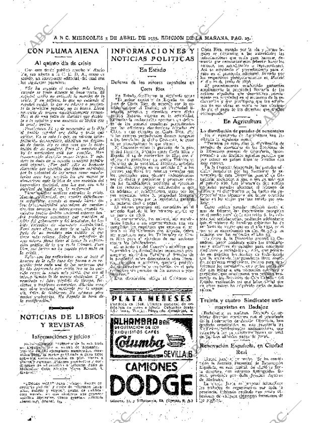ABC MADRID 03-04-1935 página 23