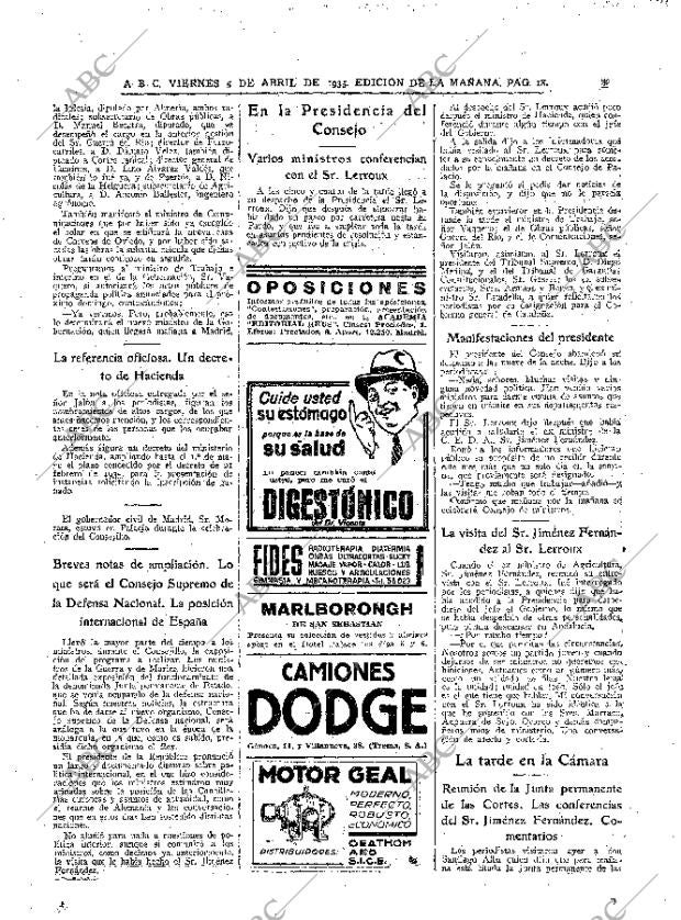 ABC MADRID 05-04-1935 página 18