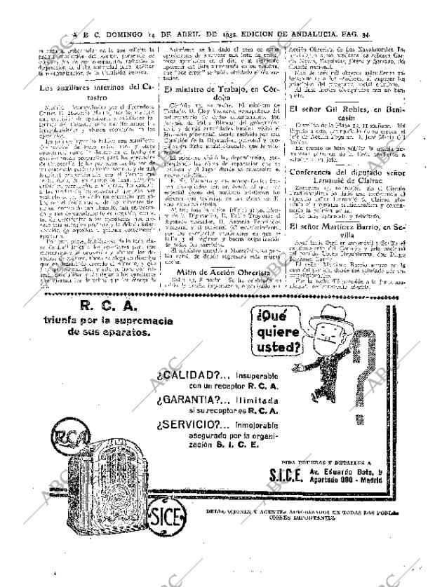 ABC SEVILLA 14-04-1935 página 34
