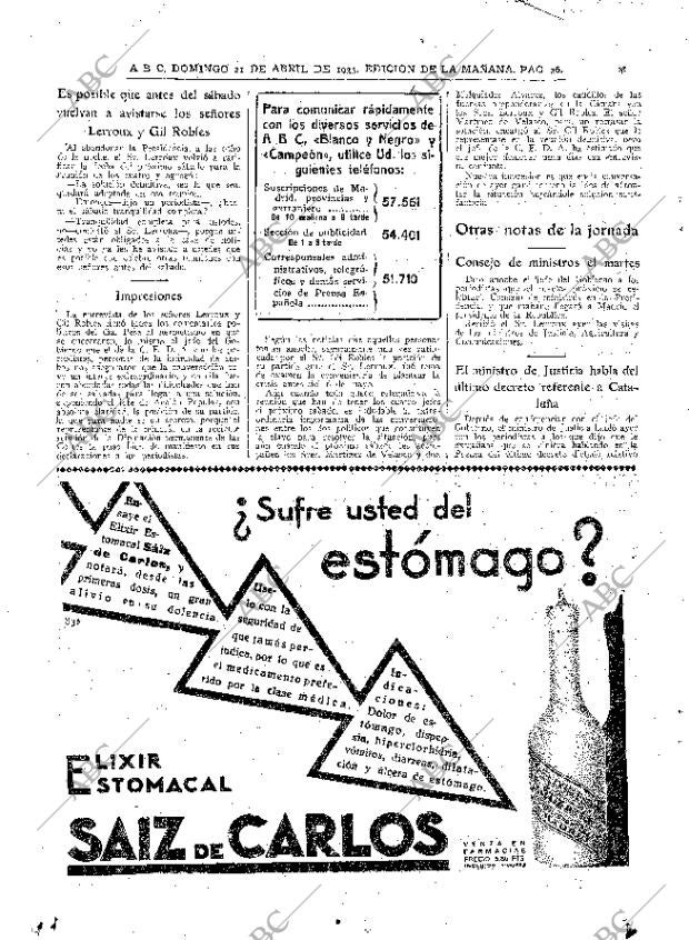 ABC MADRID 21-04-1935 página 26