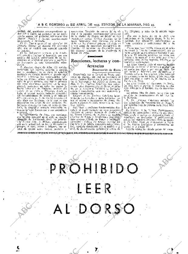 ABC MADRID 21-04-1935 página 45