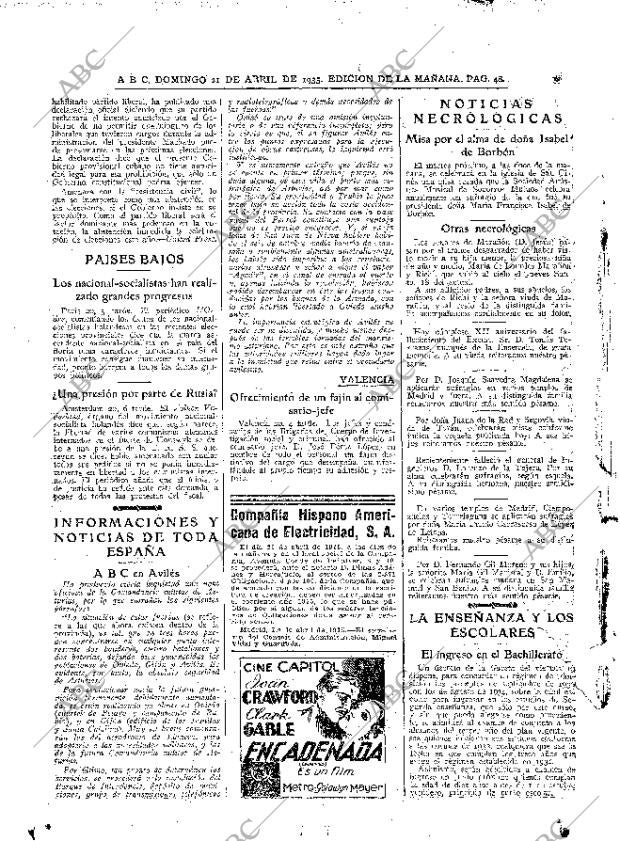 ABC MADRID 21-04-1935 página 48