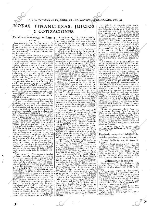 ABC MADRID 21-04-1935 página 49