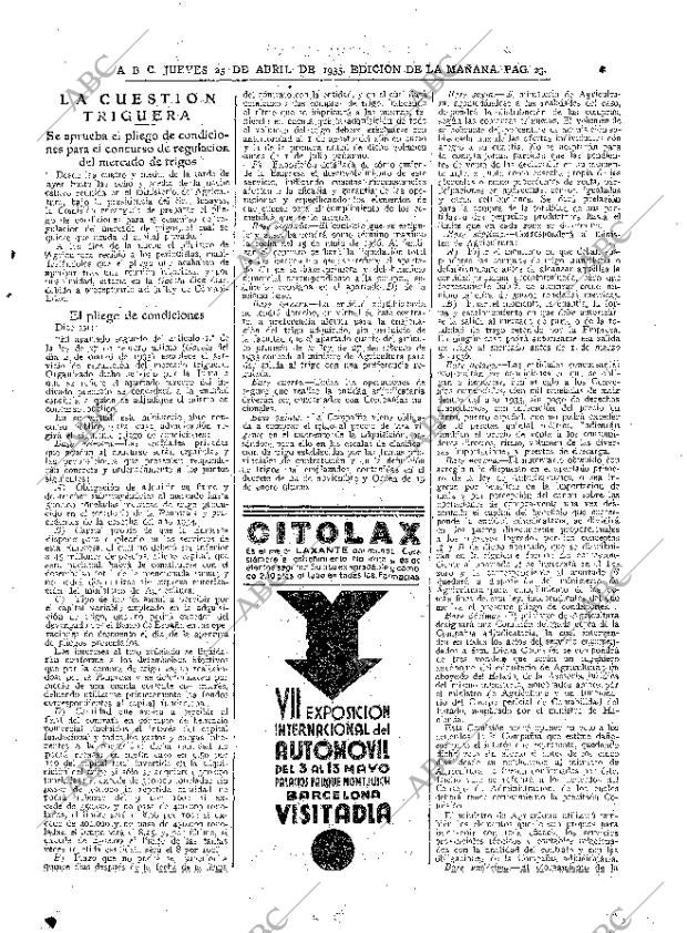 ABC MADRID 25-04-1935 página 23