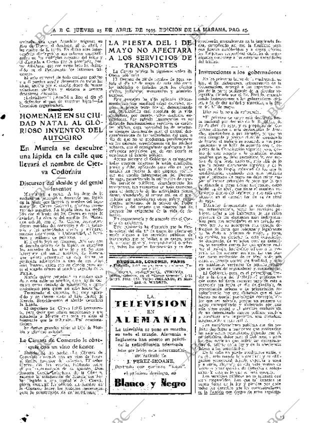 ABC MADRID 25-04-1935 página 25