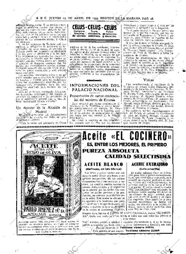 ABC MADRID 25-04-1935 página 26