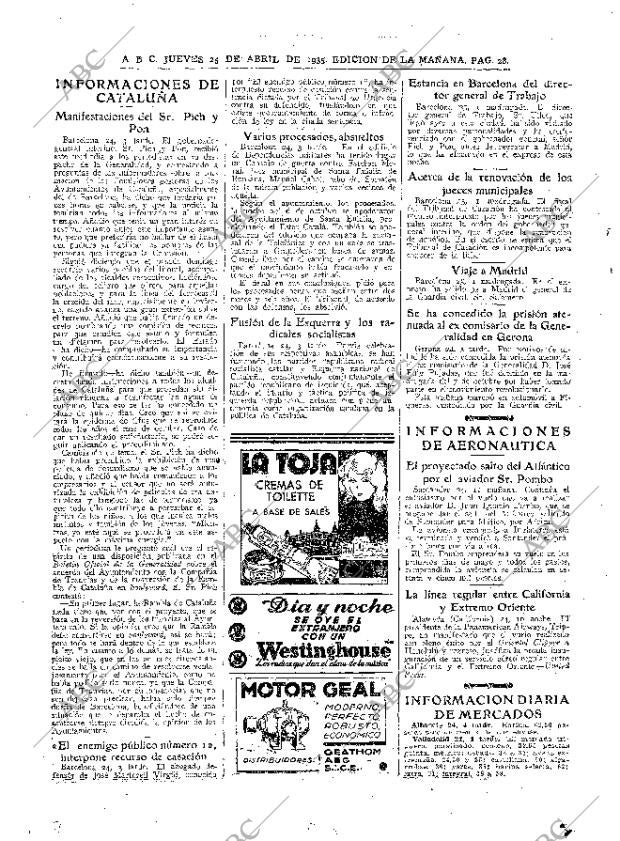 ABC MADRID 25-04-1935 página 28