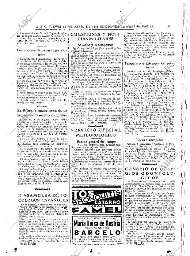 ABC MADRID 25-04-1935 página 38