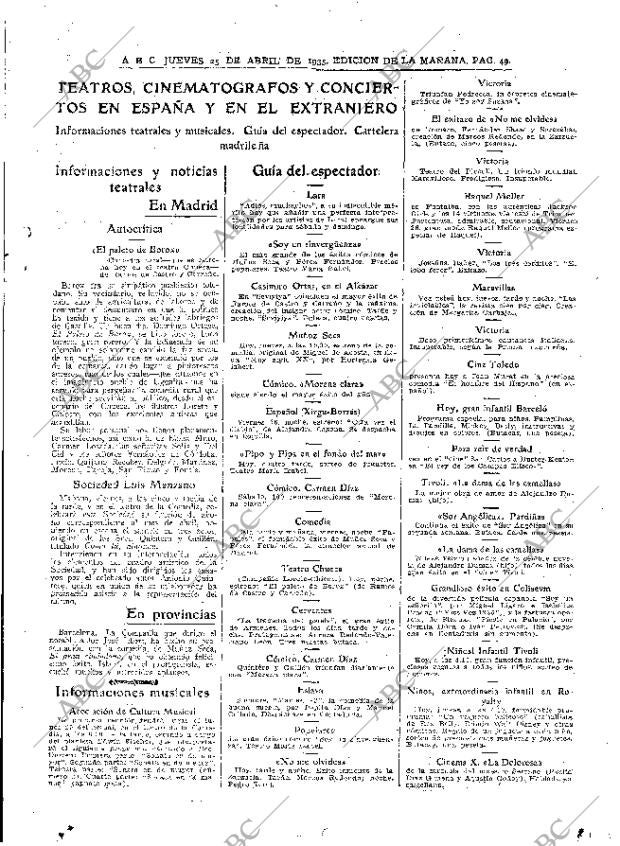 ABC MADRID 25-04-1935 página 49