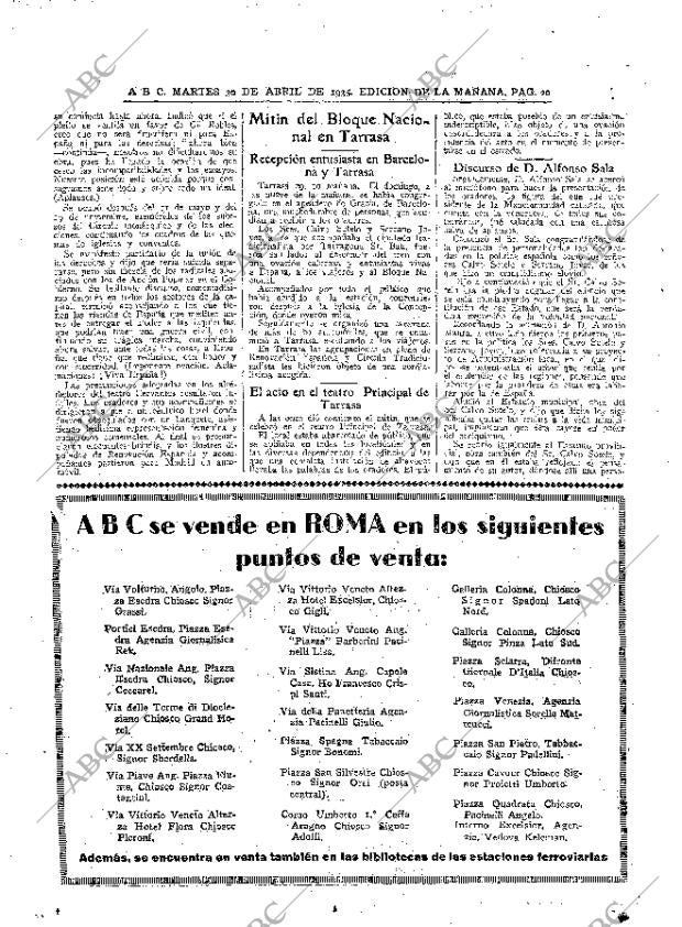 ABC MADRID 30-04-1935 página 20