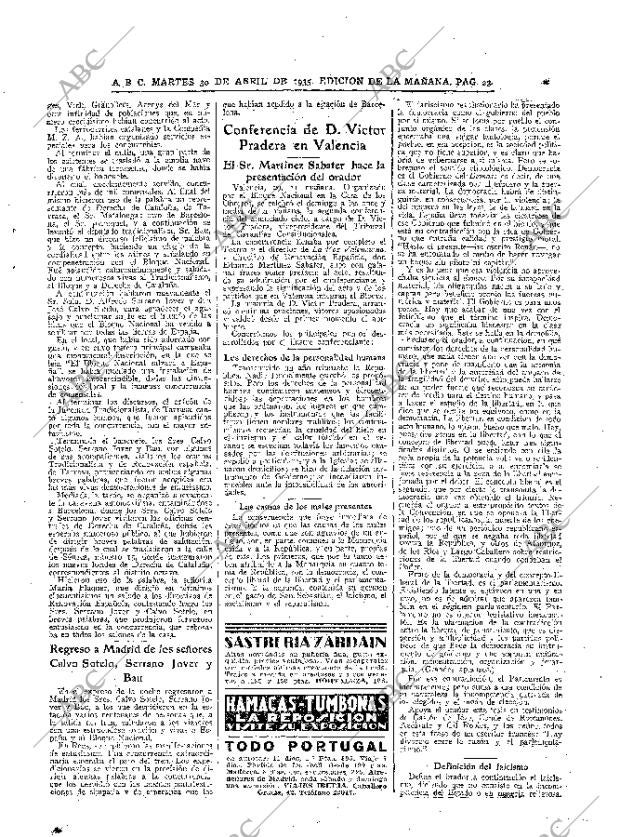 ABC MADRID 30-04-1935 página 23