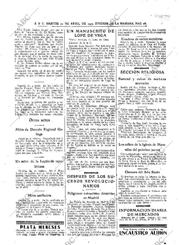 ABC MADRID 30-04-1935 página 26