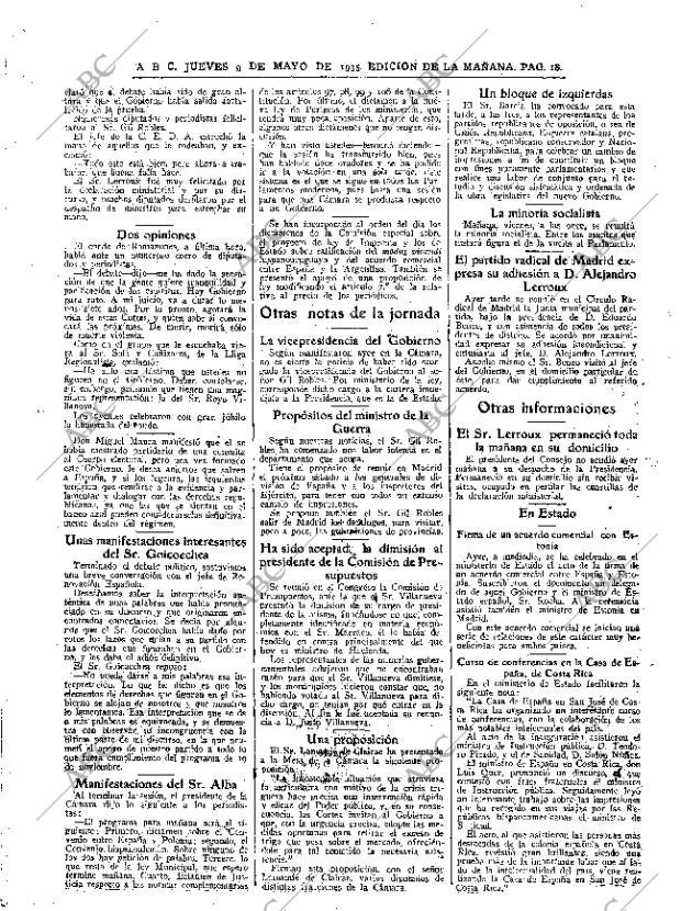 ABC MADRID 09-05-1935 página 18